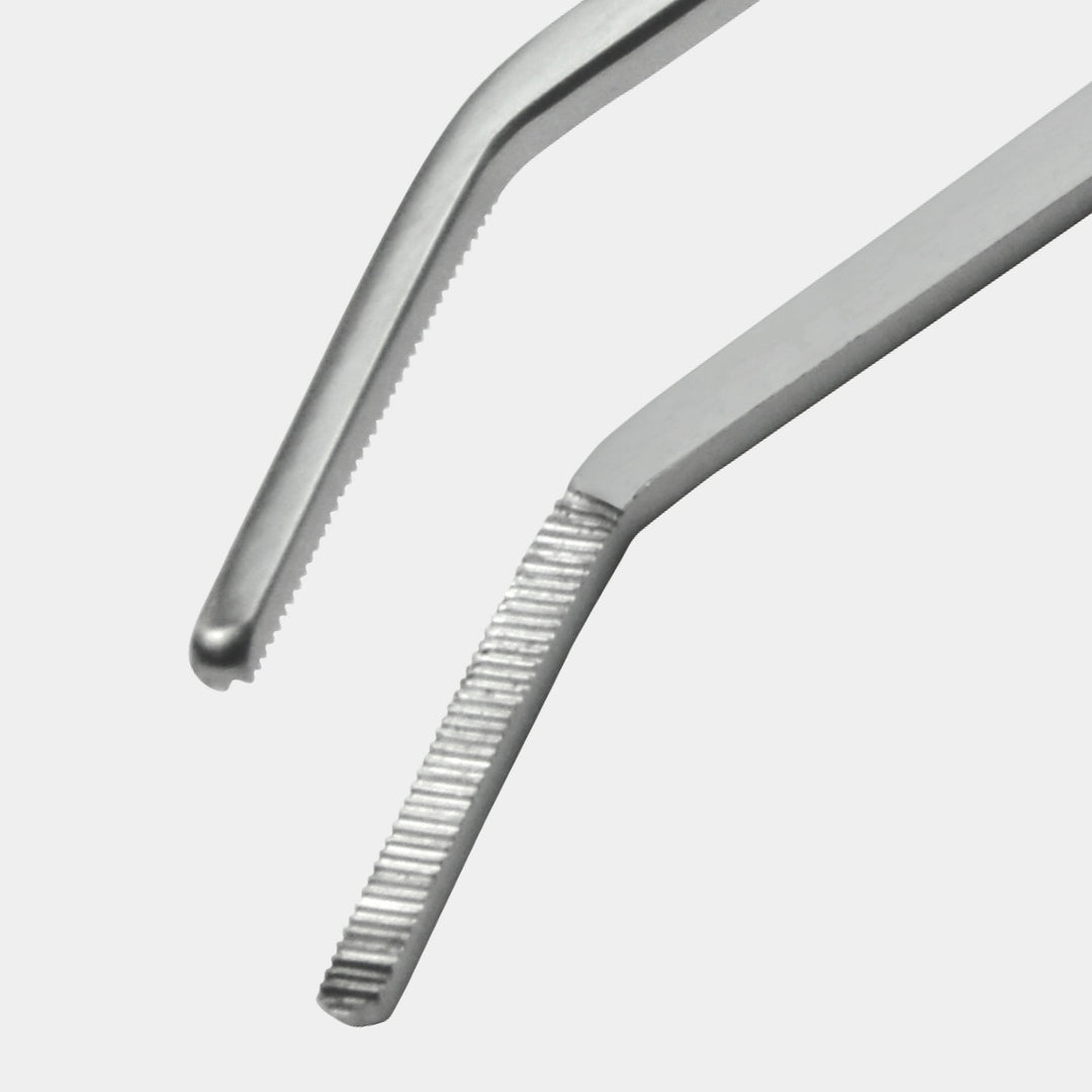 アネックス(Anex) 159 ステンレスピンセット ロング300ｍｍ 先曲（先端ギザ） - MisakaZoo