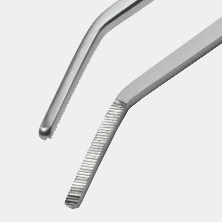 アネックス(Anex) 159 ステンレスピンセット ロング300ｍｍ 先曲（先端ギザ） - MisakaZoo