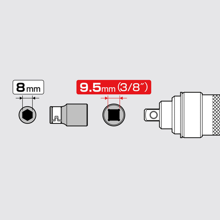 アネックス(Anex) 1902-BA 手動インパクトドライバー用アダプター 差込角9.5ｍｍ（3/8”）用 - MisakaZoo