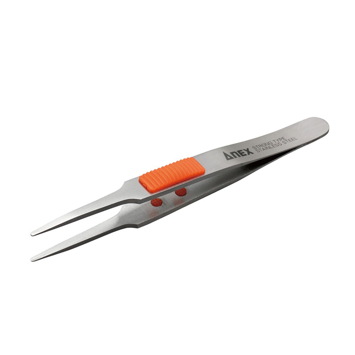 アネックス(Anex) 211 ラバーグリップ付 ステンレスピンセット 先丸型120ｍｍ （SUS410） - MisakaZoo