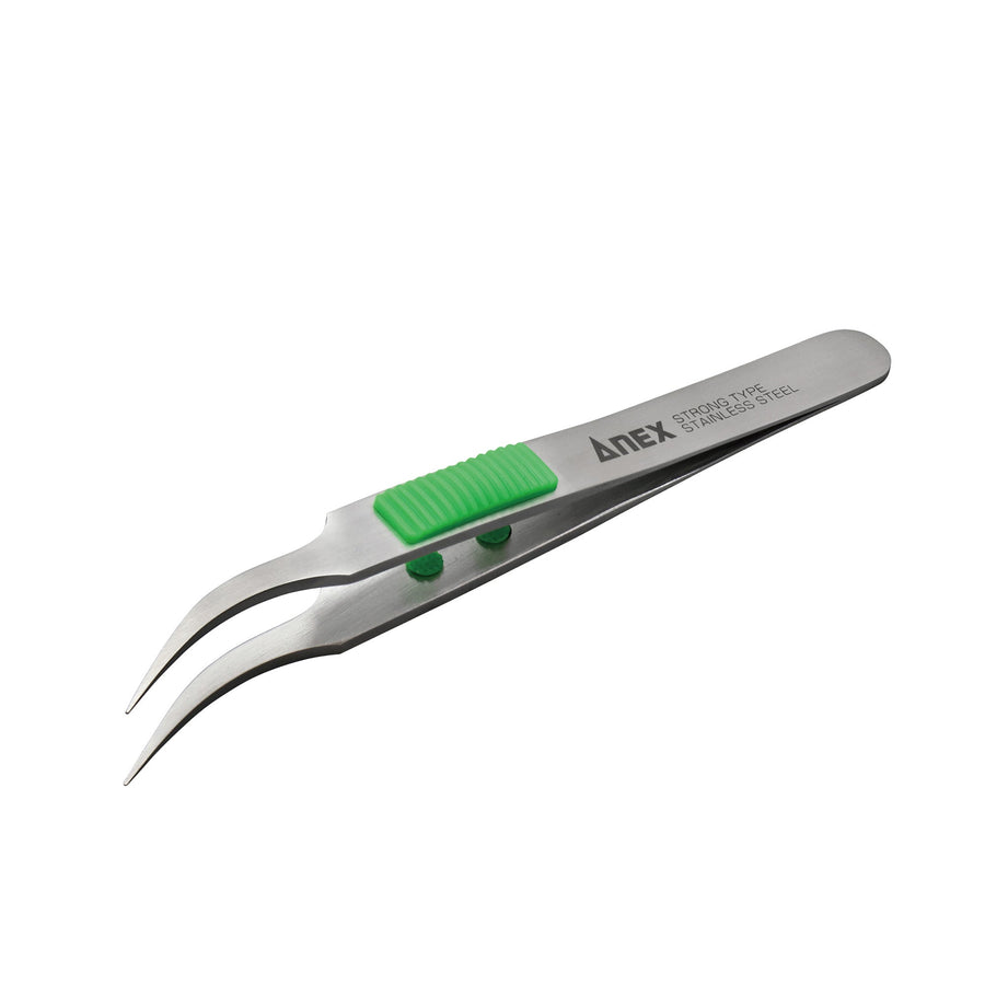 アネックス(Anex) 215 ラバーグリップ付 ステンレスピンセット 先細鷲型115ｍｍ （SUS410） - MisakaZoo