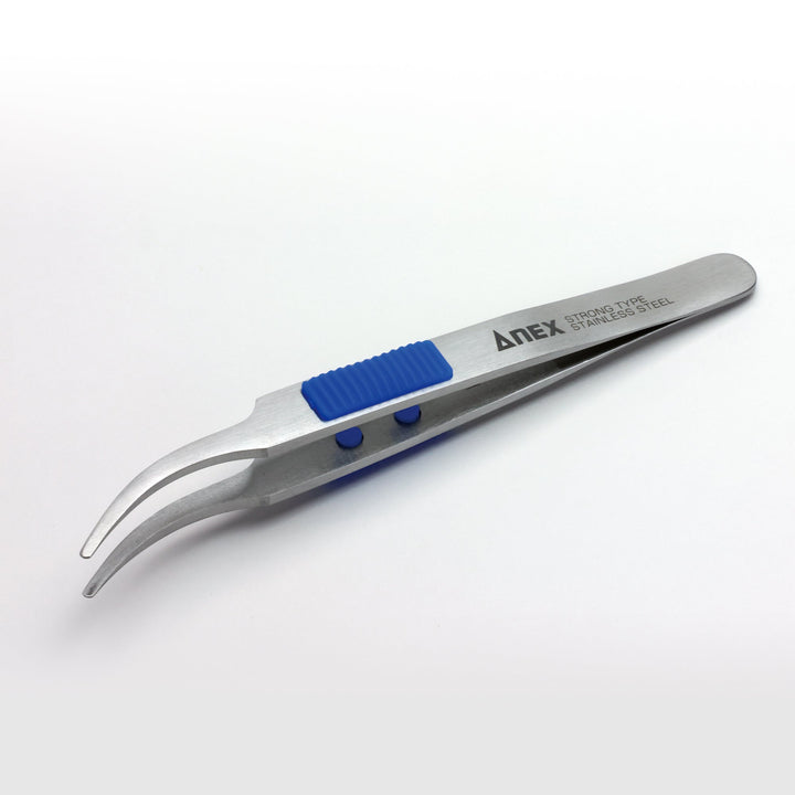 アネックス(Anex) 217 ラバーグリップ付 ステンレスピンセット 先丸鷲型120ｍｍ （SUS410） - MisakaZoo