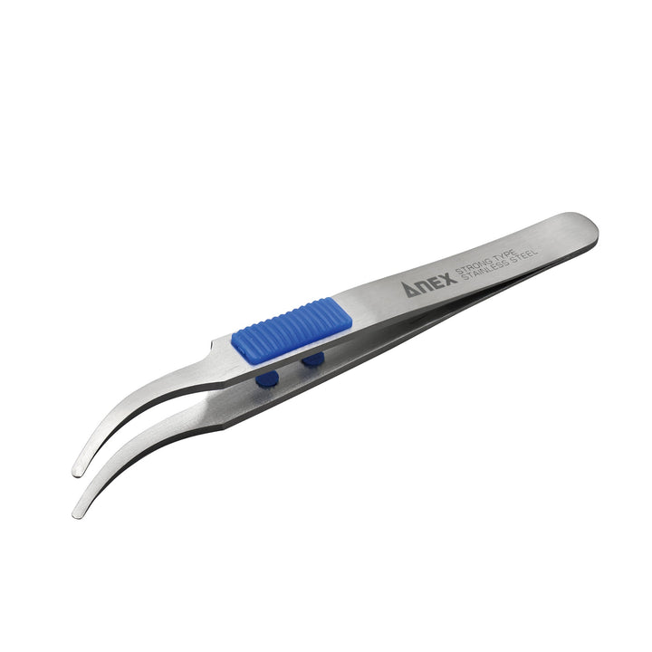 アネックス(Anex) 217 ラバーグリップ付 ステンレスピンセット 先丸鷲型120ｍｍ （SUS410） - MisakaZoo