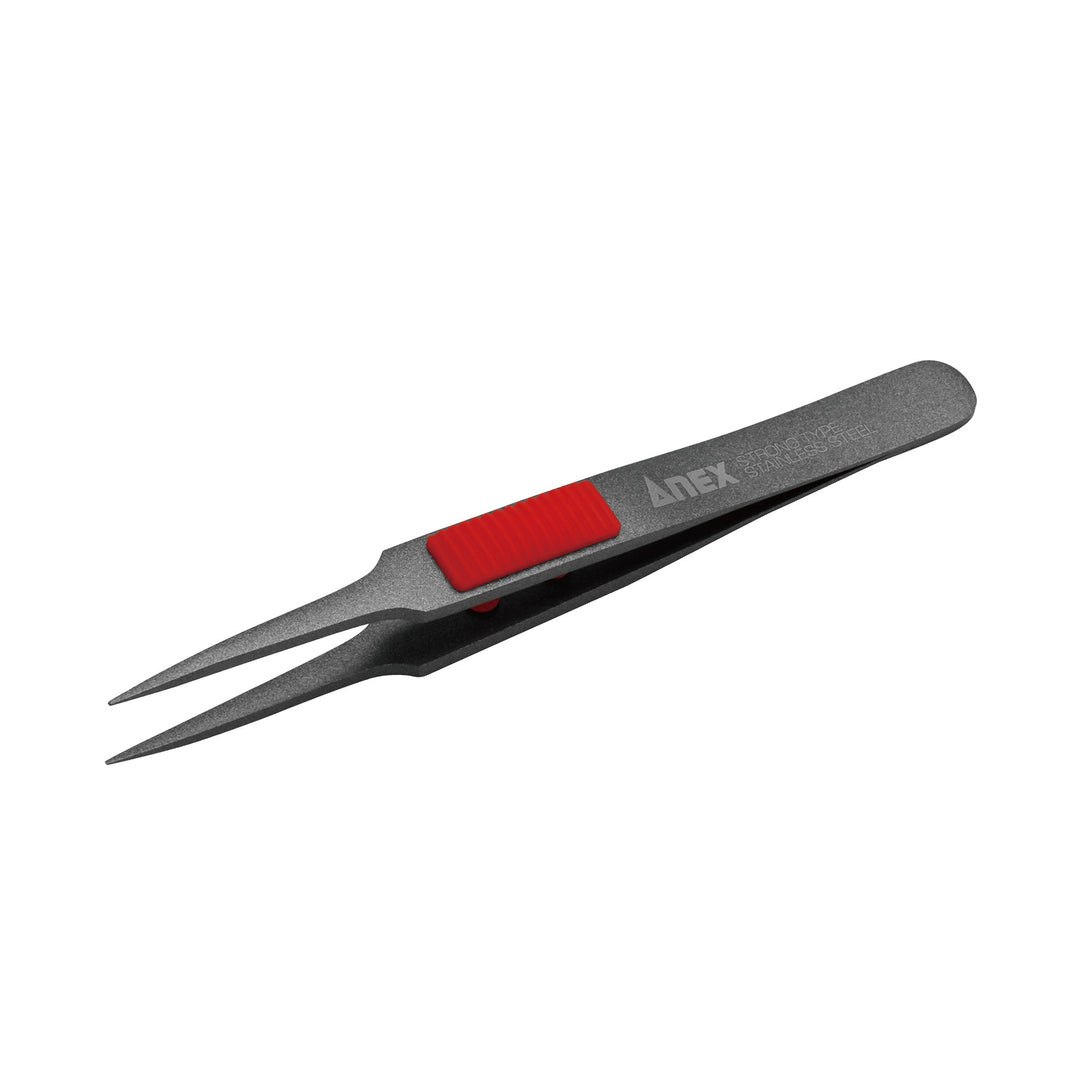 アネックス(Anex) 224 ラバーグリップ付 ステンレスピンセット 極細鋭型115ｍｍ 非粘着加工（SUS410） - MisakaZoo