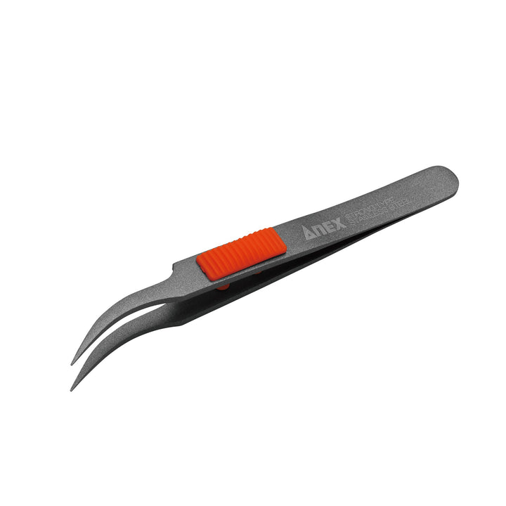 アネックス(Anex) 225 ラバーグリップ付 ステンレスピンセット 先細鷲型115ｍｍ 非粘着加工（SUS410） - MisakaZoo