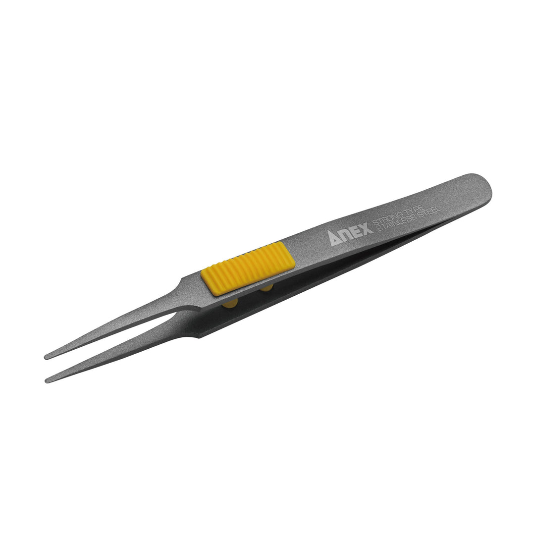 アネックス(Anex) 226 ラバーグリップ付 ステンレスピンセット 先丸型120ｍｍ 非粘着加工（SUS410） - MisakaZoo
