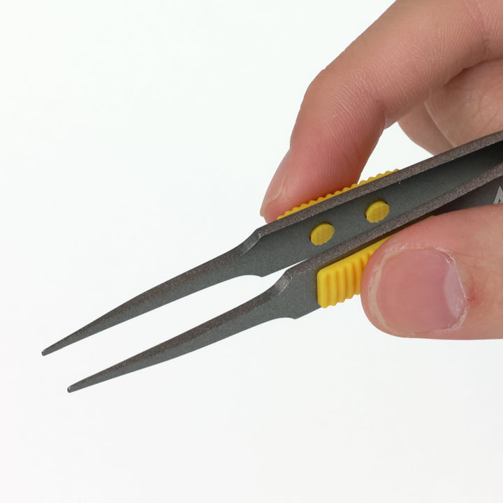 アネックス(Anex) 226 ラバーグリップ付 ステンレスピンセット 先丸型120ｍｍ 非粘着加工（SUS410） - MisakaZoo