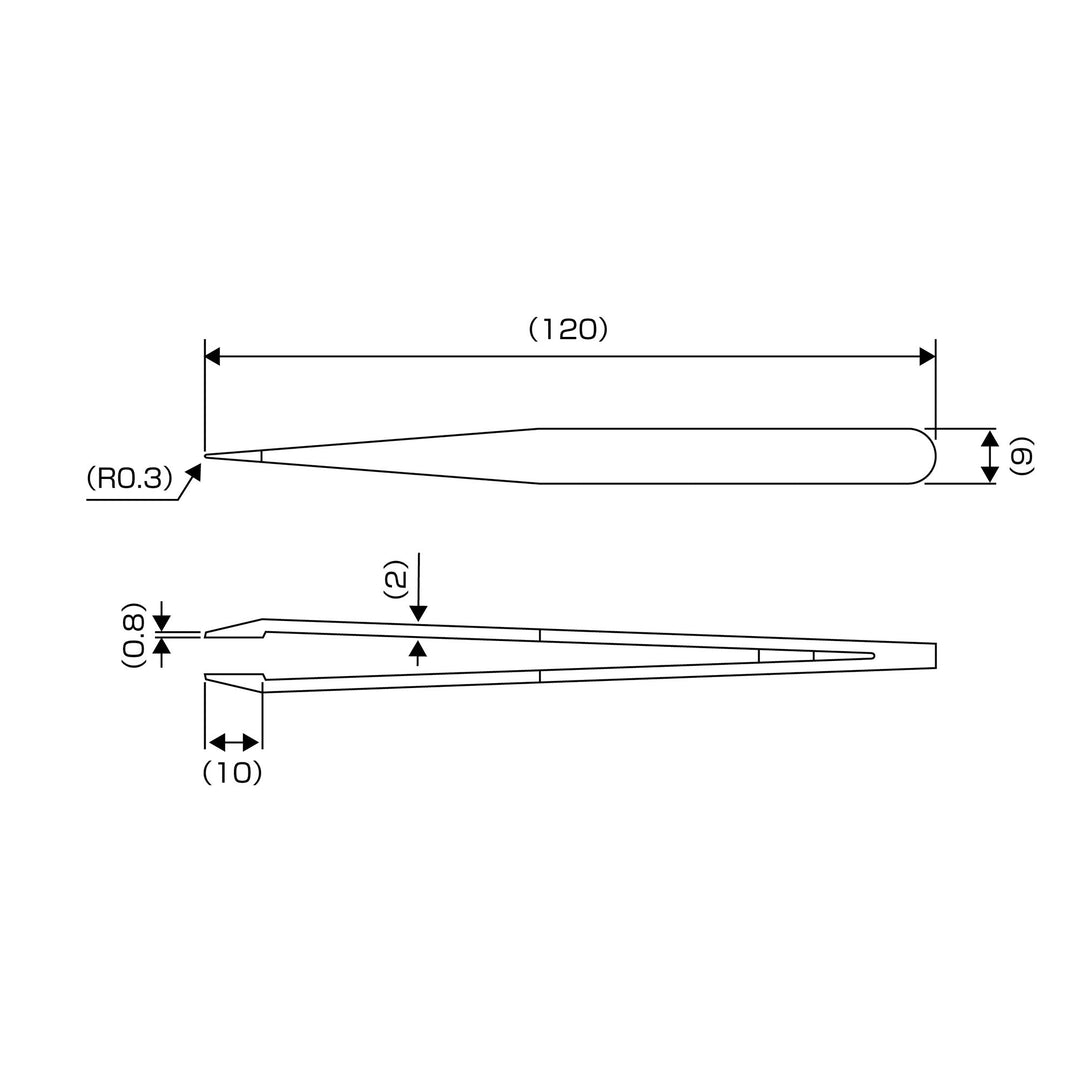 アネックス(Anex) 230 プラスチックピンセット 先細型120mm - MisakaZoo