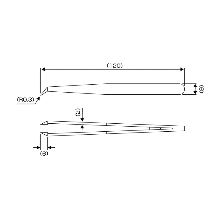 アネックス(Anex) 232 プラスチックピンセット 先曲型120mm - MisakaZoo
