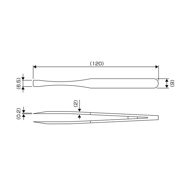 アネックス(Anex) 234 プラスチックピンセット 先丸平型120mm - MisakaZoo