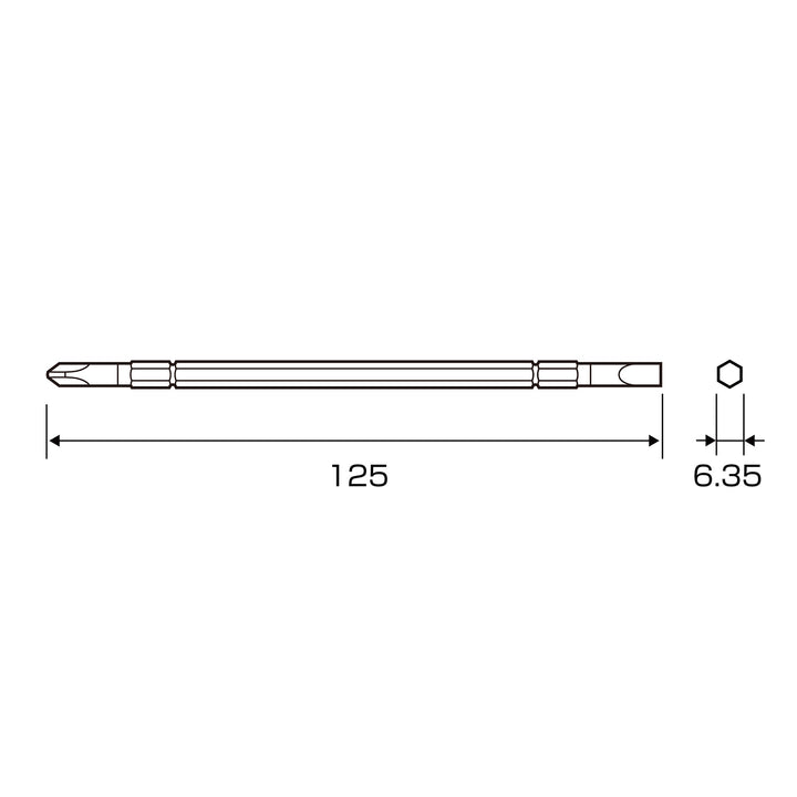 アネックス(Anex) 3350-26W スーパーアクショングリップドライバー専用ビット＋2×－6×125 - MisakaZoo