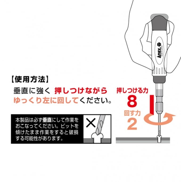 アネックス(Anex) 3610 - N なめた精密ネジはずし　＋0ネジ用（M1～2.6） - MisakaZoo