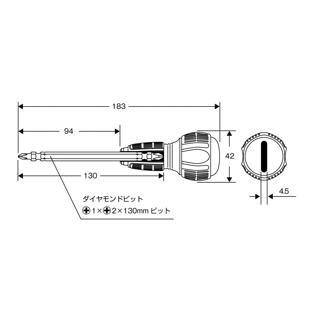 アネックス(Anex) 3775-D1 差替式ダイヤモンドドライバー - MisakaZoo