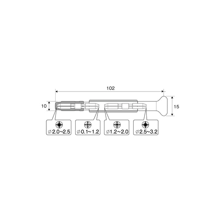 アネックス(Anex) 98-RST ラバーグリップ強力ピンバイス 0.1～3.2ｍｍ（丸軸径） - MisakaZoo