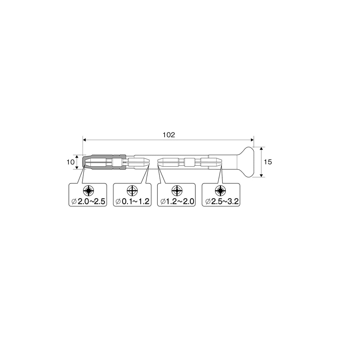 アネックス(Anex) 98-ST 強力ピンバイス収納式 0.1～3.2ｍｍ（丸軸径） - MisakaZoo