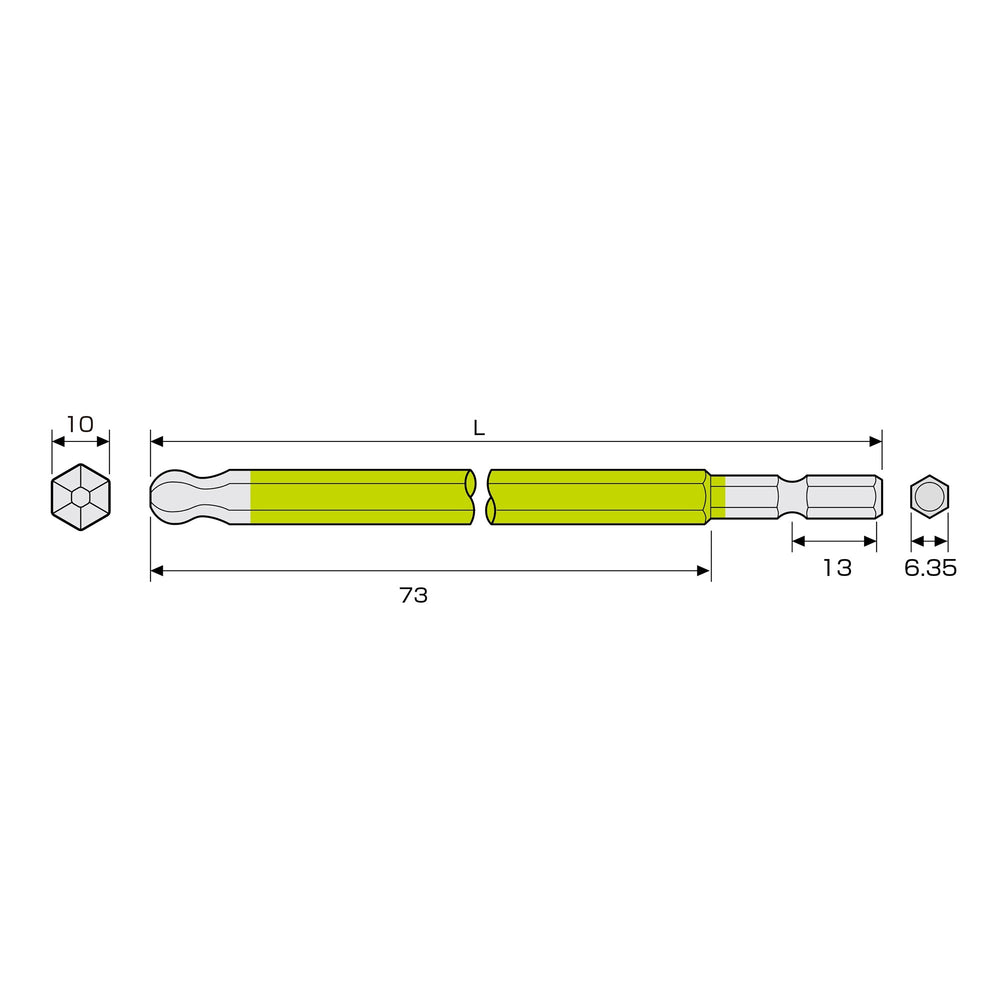アネックス(Anex) ACBP-1010 ボールポイントカラービット 1本組 H10×100 - MisakaZoo