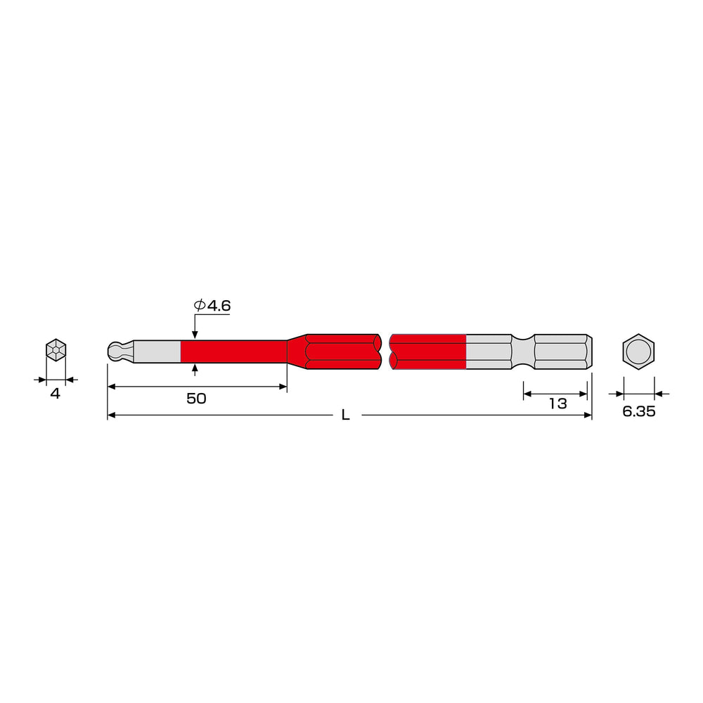 アネックス(Anex) ACBP-4020 ボールポイントカラービット 1本組 H4×200 - MisakaZoo