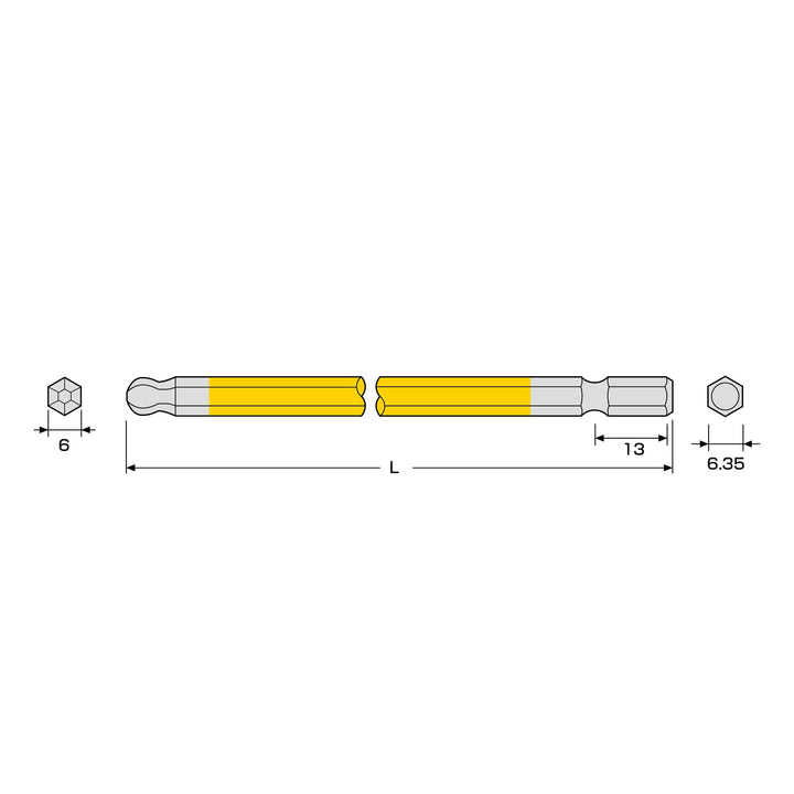 アネックス(Anex) ACBP-6015 ボールポイントカラービット 1本組 H6×150 - MisakaZoo