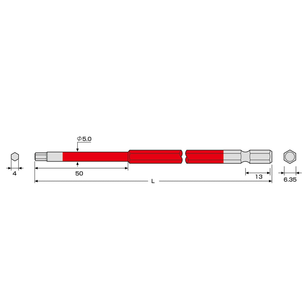アネックス(Anex) ACHX-4015 六角レンチカラービット 1本組 H4×150 - MisakaZoo