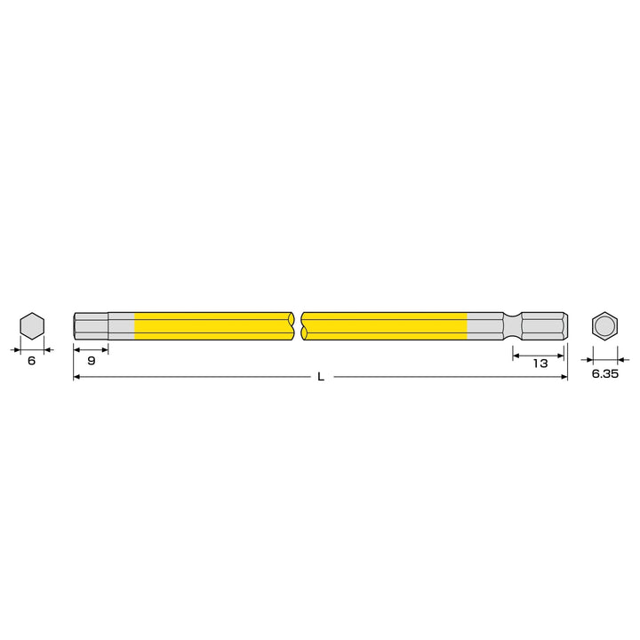 アネックス(Anex) ACHX-6020 六角レンチカラービット 1本組 H6×200 - MisakaZoo