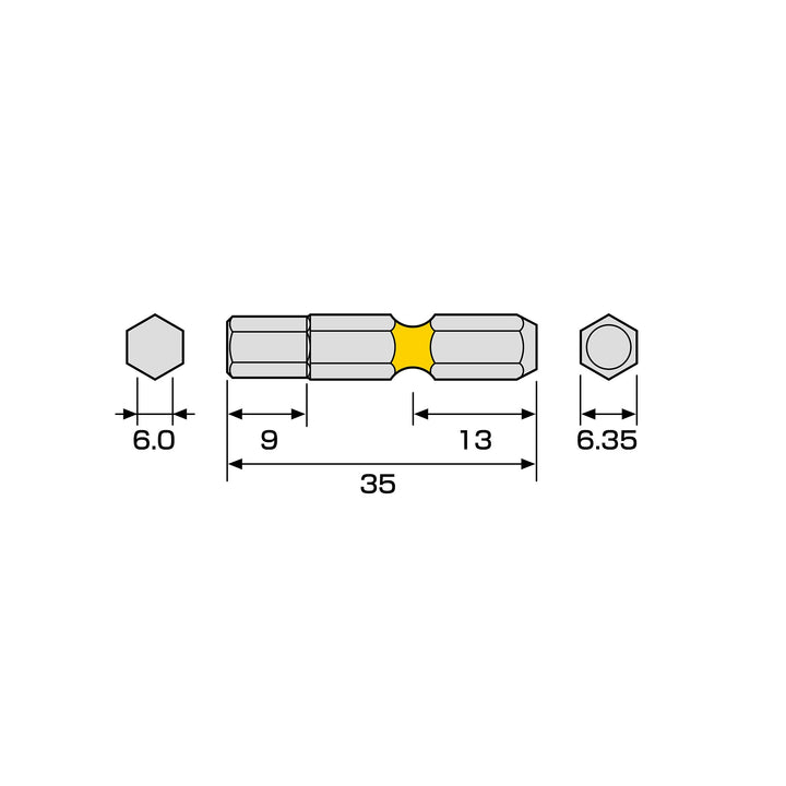 アネックス(Anex) ACHX-6035 六角レンチカラービット 1本組 H6×35 - MisakaZoo