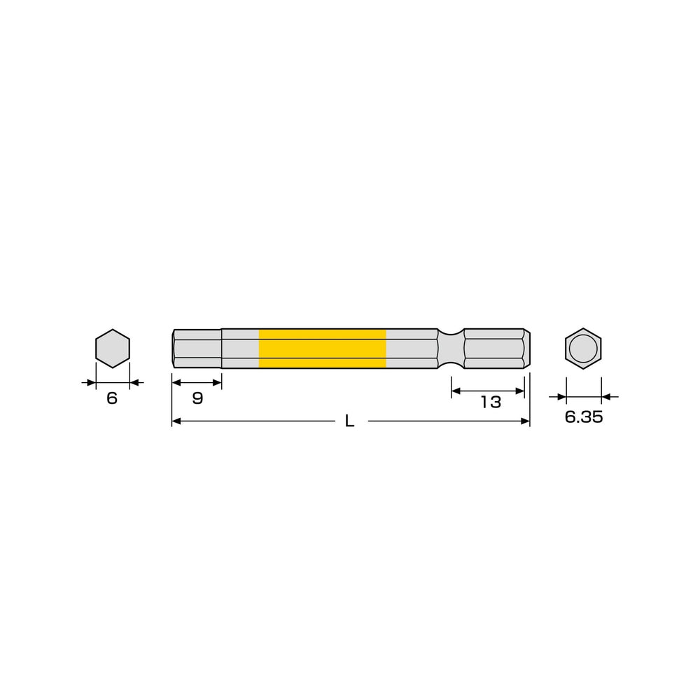 アネックス(Anex) ACHX-6065 六角レンチカラービット 1本組 H6×65 - MisakaZoo