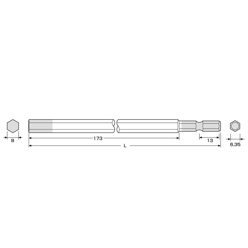アネックス(Anex) ACHX-8020 六角レンチカラービット 1本組 H8×200 - MisakaZoo
