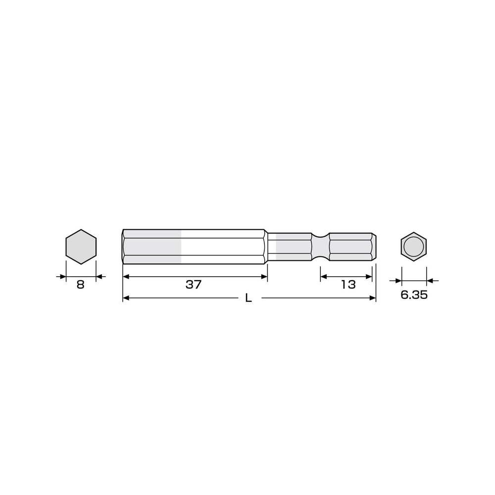 アネックス(Anex) ACHX-8065 六角レンチカラービット 1本組 H8×65 - MisakaZoo
