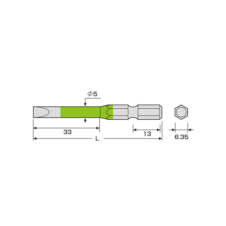 アネックス(Anex) ACMM-5065 カラービット 段付タイプ 2本組 －5×65 - MisakaZoo