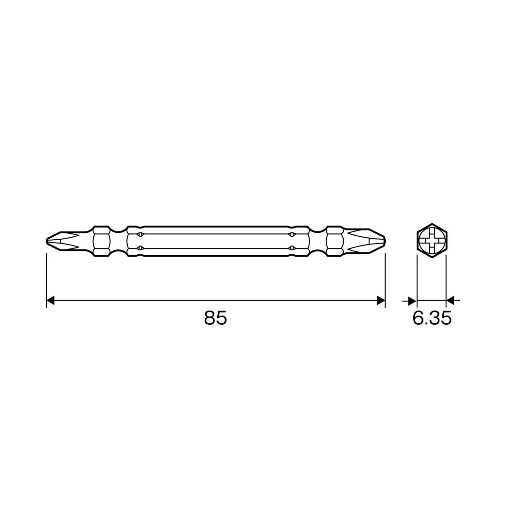 アネックス(Anex) ADPM-1285 ダイヤモンドビット 1本組 ＋1×＋2×85 - MisakaZoo
