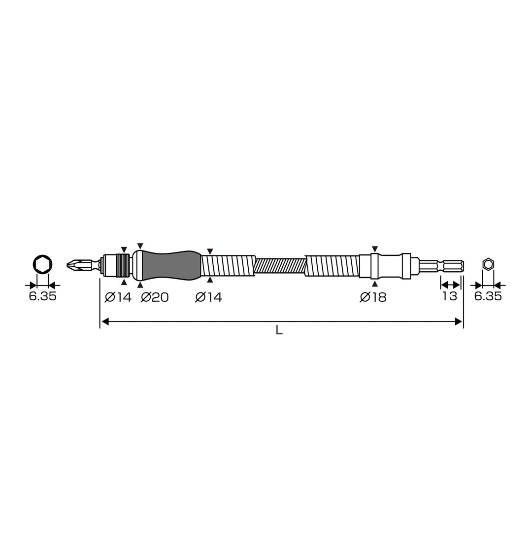 アネックス(Anex) AFS-300 フレキシブルシャフト 300mm - MisakaZoo