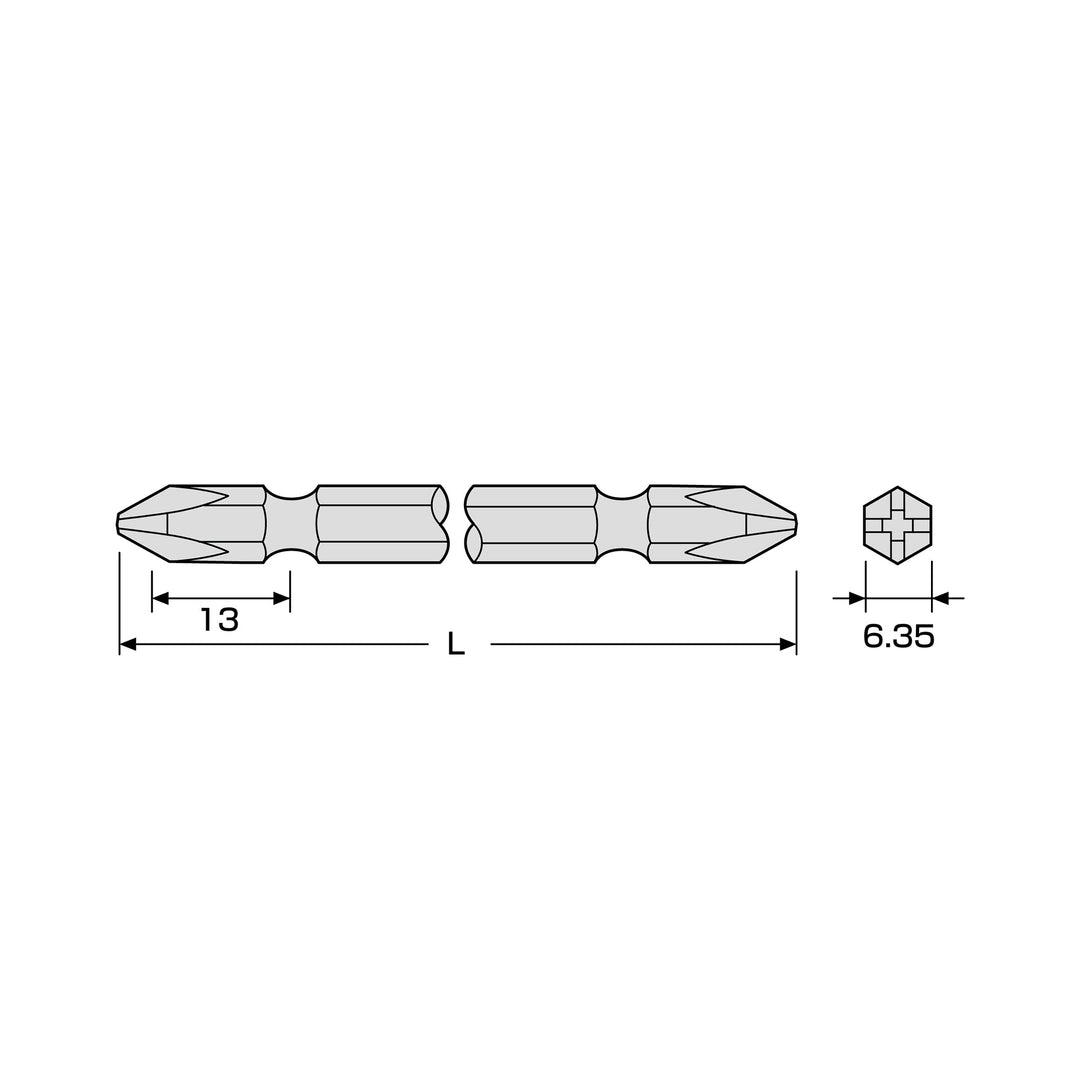 アネックス(Anex) AHM-2065 ハイパービット 両頭タイプ 2本組 ＋2×65 - MisakaZoo