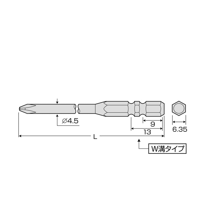 アネックス(Anex) AHMD-1065W ハイパービット 段付W溝タイプ 2本組 ＋1×65 - MisakaZoo