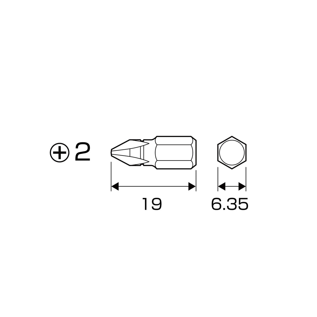 アネックス(Anex) AK-51P-B4P 溝付超短ビット プラス4PCS （手動ドライバー用） - MisakaZoo