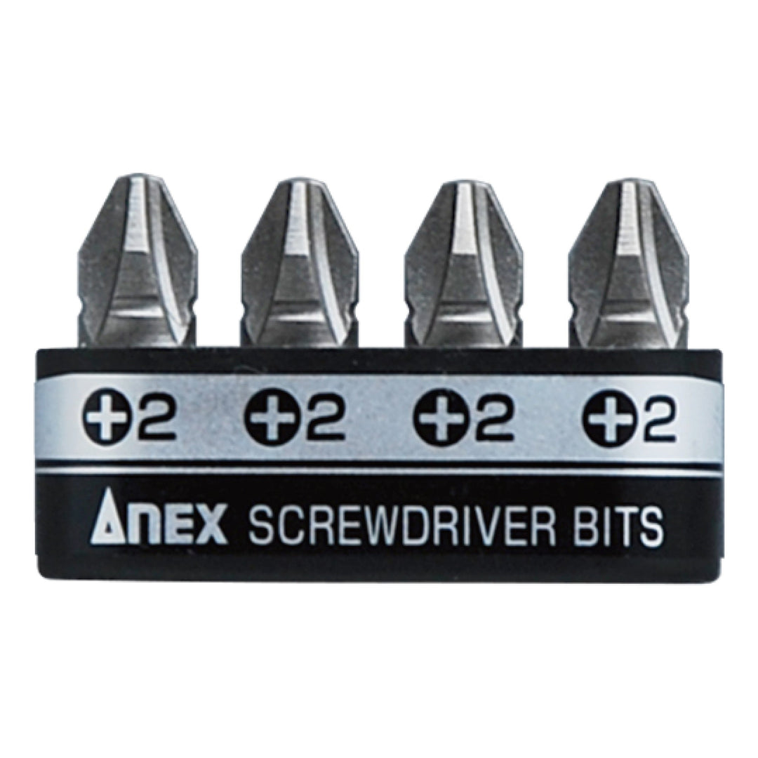 アネックス(Anex) AK-51P-B4P 溝付超短ビット プラス4PCS （手動ドライバー用） - MisakaZoo
