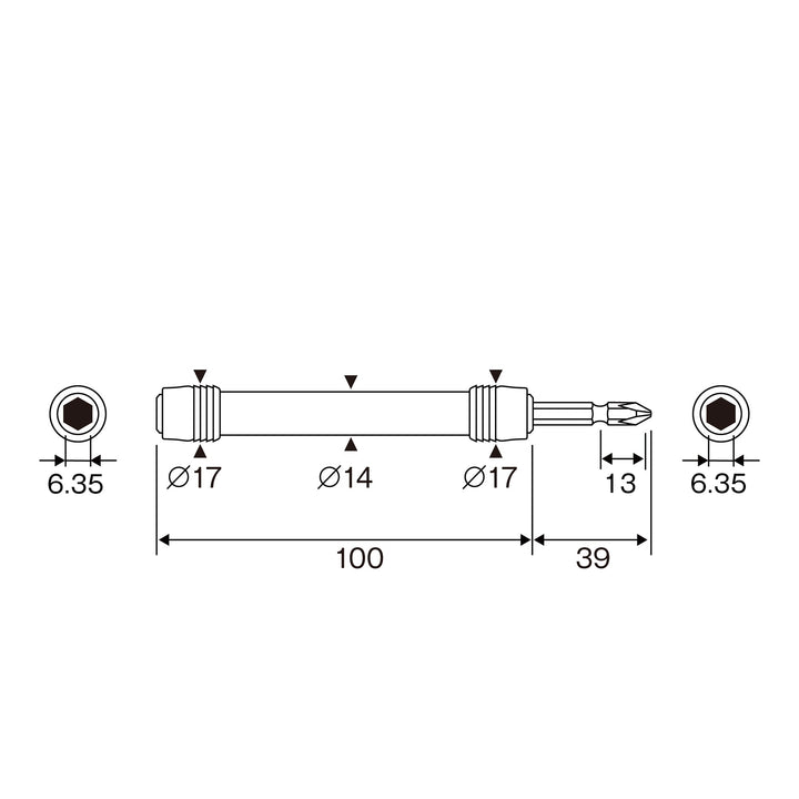 アネックス(Anex) ALHP-100 強靭ロングビットホルダー 100mm - MisakaZoo