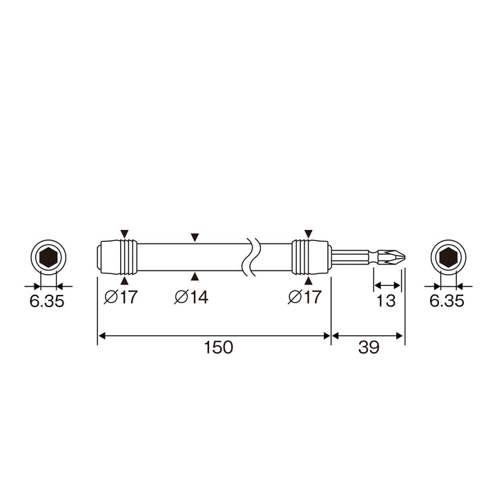 アネックス(Anex) ALHP-150 強靭ロングビットホルダー 150mm - MisakaZoo