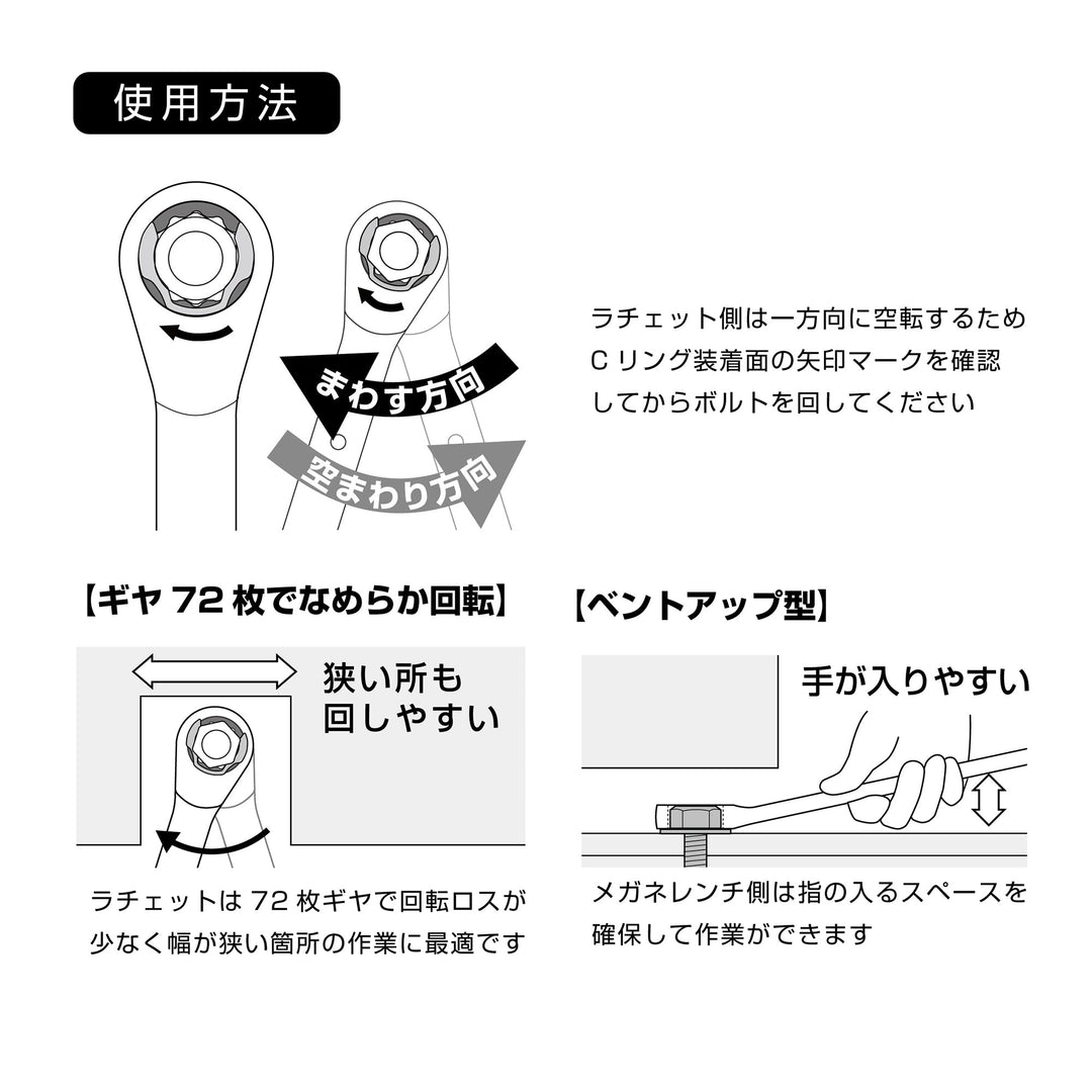 アネックス(Anex) AOA-19RW ラチェットレンチ19ｍｍ - MisakaZoo