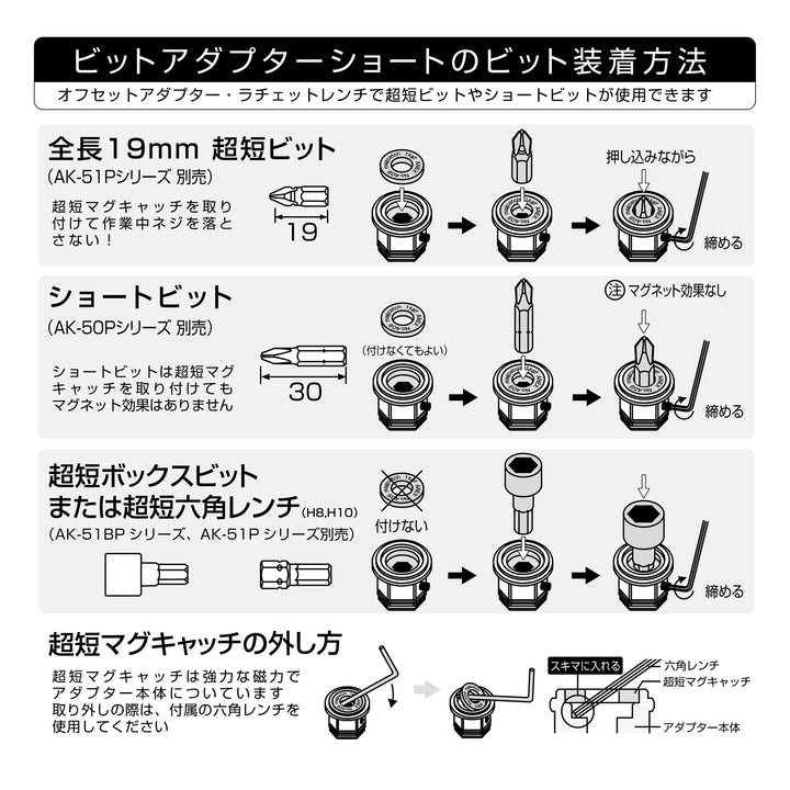 アネックス(Anex) AOA-19S3 オフセットアダプター19ｍｍ ラチェットレンチソケットセット - MisakaZoo