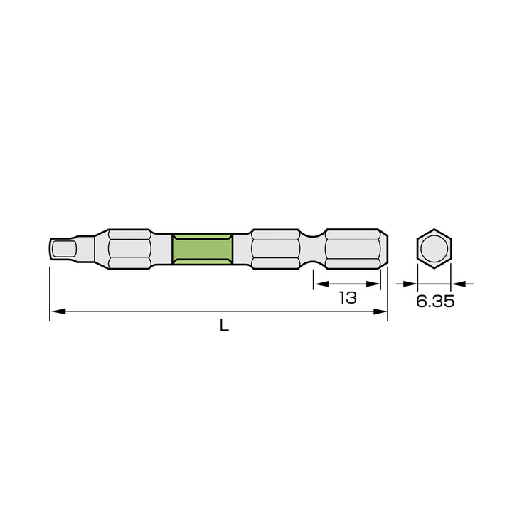 アネックス(Anex) ARS-3150 龍靭四角ビット 2本組 ■3×150 - MisakaZoo