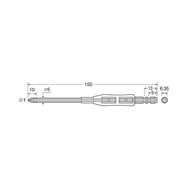 アネックス(Anex) AZM-1150 絶縁ビット 1本組 ＋1×150 - MisakaZoo