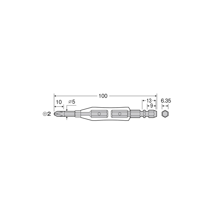 アネックス(Anex) AZM-2100 絶縁ビット 1本組 ＋2×100 - MisakaZoo