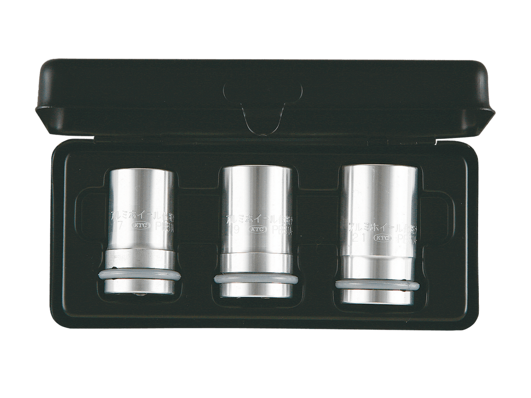 [ATBP403AL] KTC(京都機械工具)12.7sq.インパクトレンチ用アルミホイール化粧ナットソケットセット[3コ組] セット品3点 - MisakaZoo