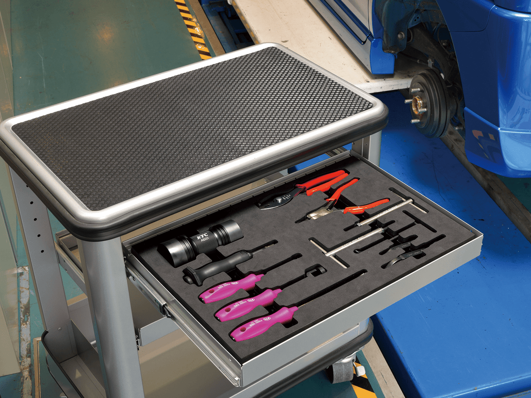 [ATBX12A] KTC(京都機械工具)ブレーキメンテナンスツールセット（ドラムブレーキ用）[12点] セット品12点 - MisakaZoo
