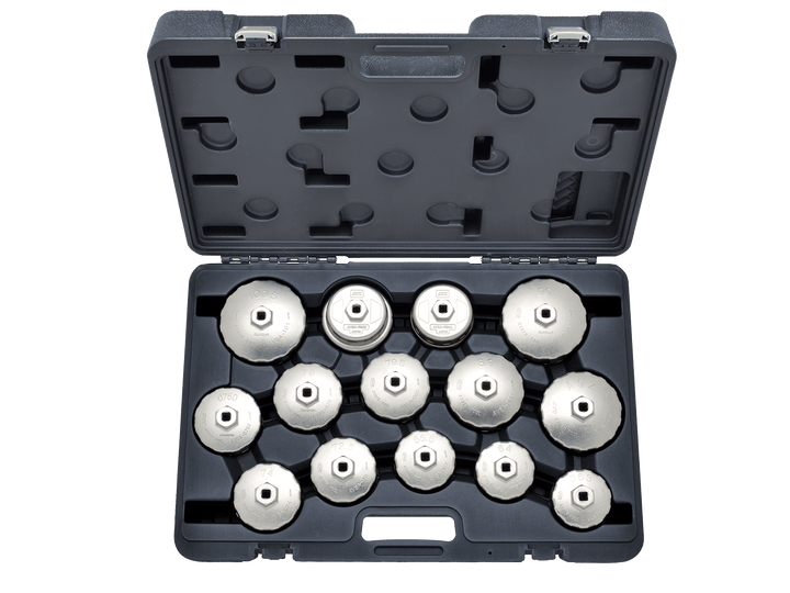 [AVSA14] KTC(京都機械工具)カップ型オイルフィルタレンチセット[14コ組] セット品14点 - MisakaZoo