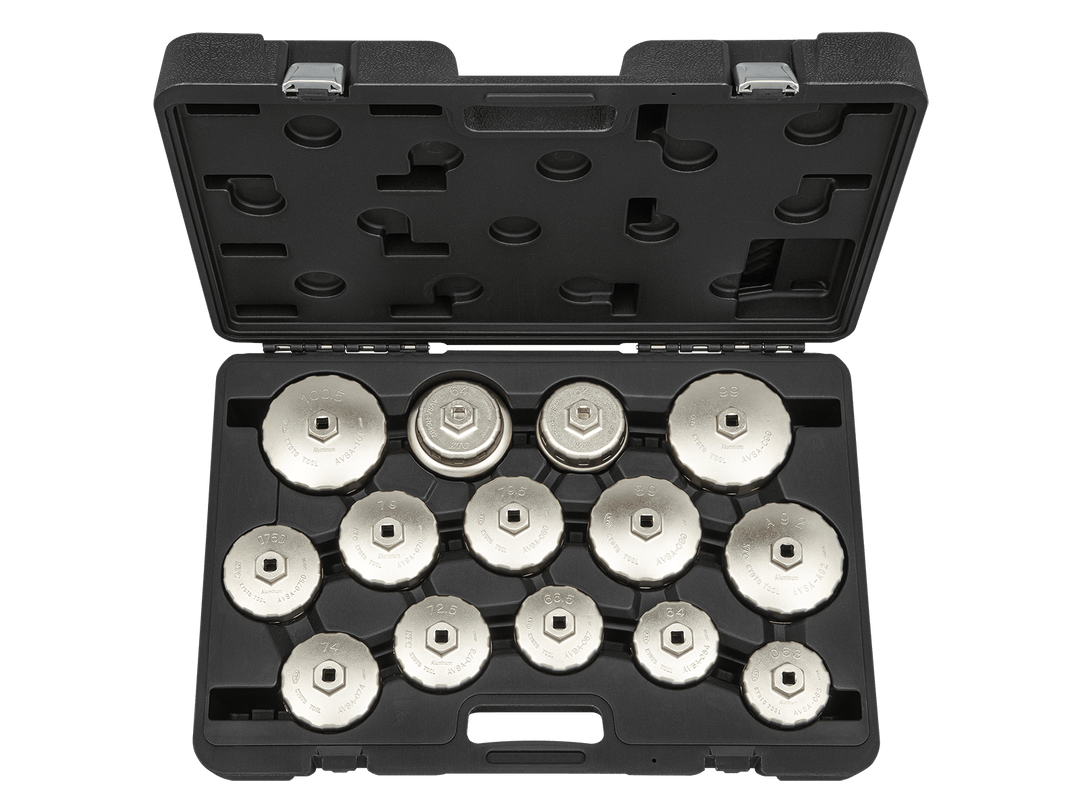 [AVSA14A] KTC(京都機械工具)カップ型オイルフィルタレンチセット[14コ組] セット品14点 - MisakaZoo