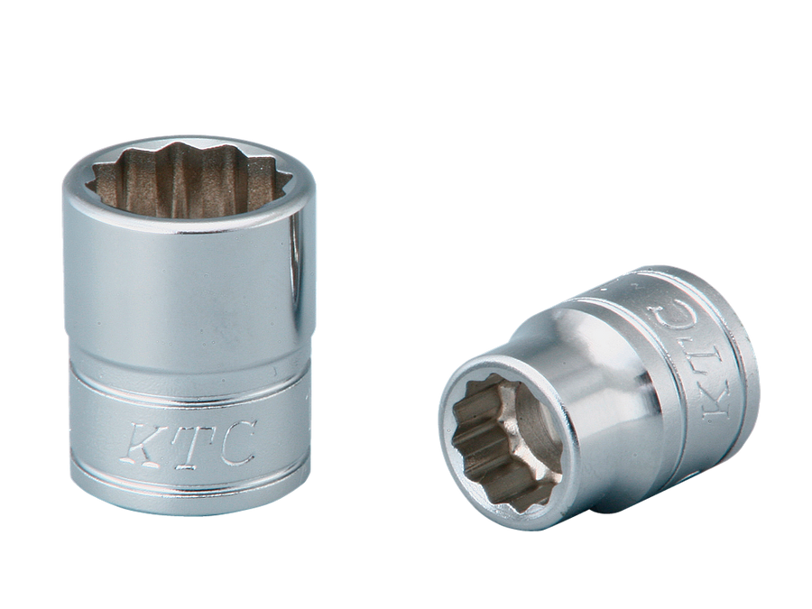 [B3-09W] KTC(京都機械工具)9.5sq.ソケット（十二角）（対辺9mm・全長22mm） 単品1個 - MisakaZoo