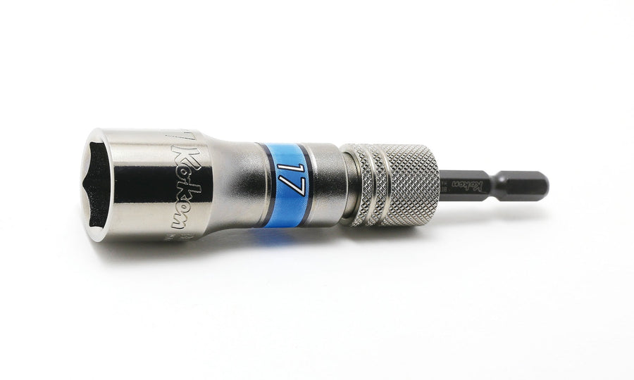 [BD042N-17] Ko-ken(コーケン) 1/4"(6.35mm)H ビット交換式リードソケット 17mm (ビット1本、ホルダー付き)6角仕様 36V対応 単品1本 - MisakaZoo