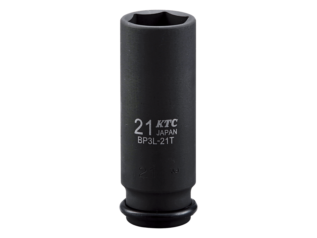 [BP3L-14TP] KTC(京都機械工具)9.5sq.インパクトレンチ用ソケット（ディープ薄肉）ピン・リング付（サイズ14mm） 単品1個 - MisakaZoo