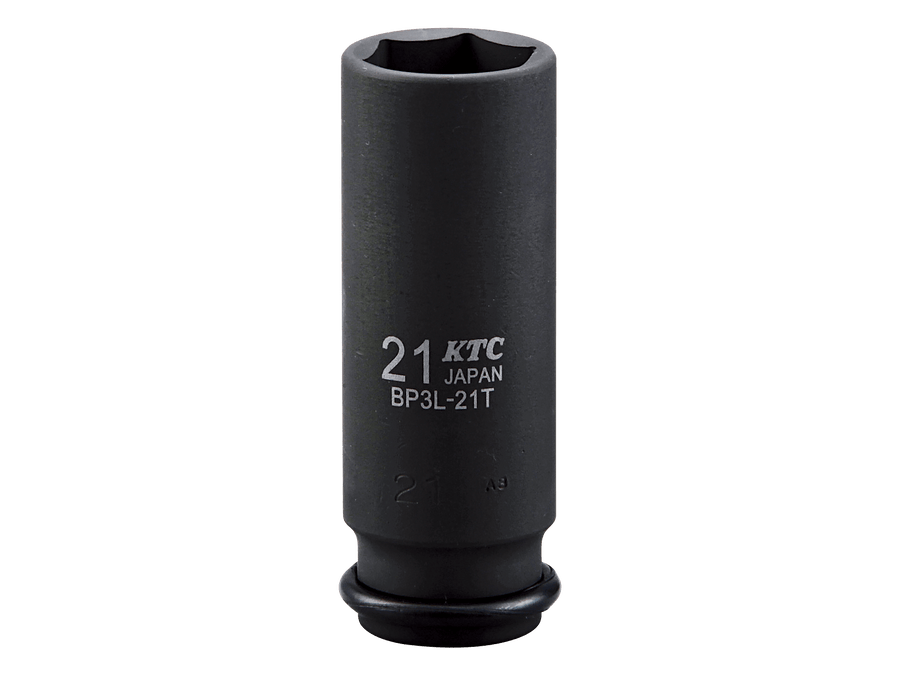 [BP3L-14TP] KTC(京都機械工具)9.5sq.インパクトレンチ用ソケット（ディープ薄肉）ピン・リング付（サイズ14mm） 単品1個 - MisakaZoo